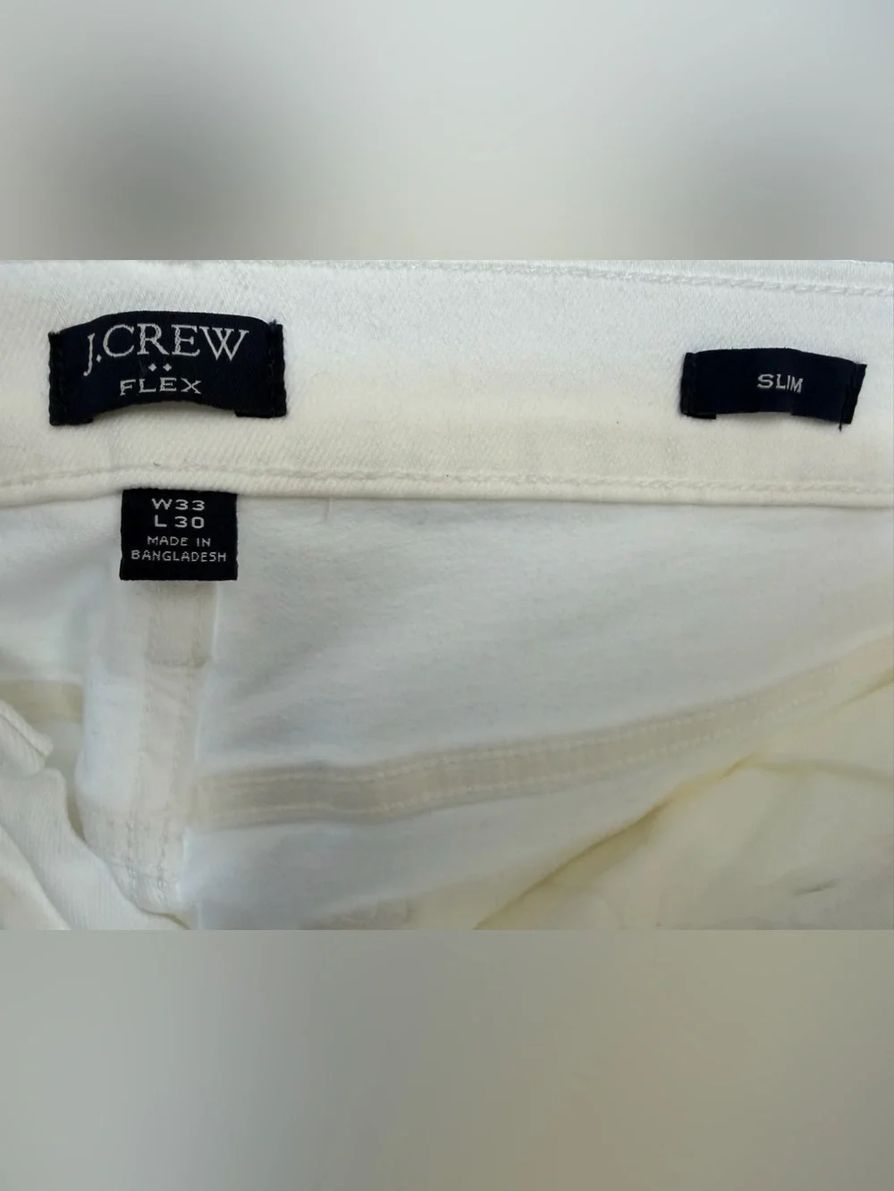 J. Crew White Straight-Leg Jeans